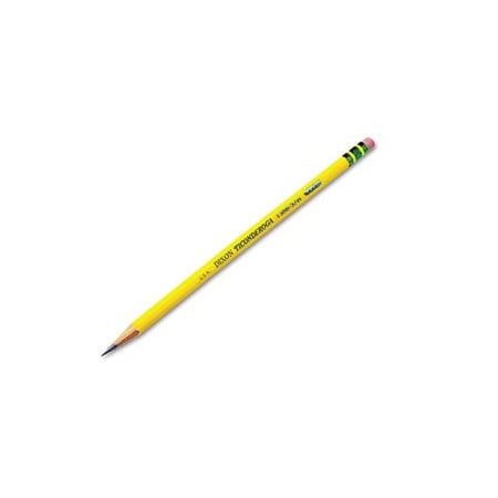 Dixon Ticonderoga Ticondroga, PENCILS, HB #3, BLACK LEAD, YELLOW BARREL, DOZEN 13883